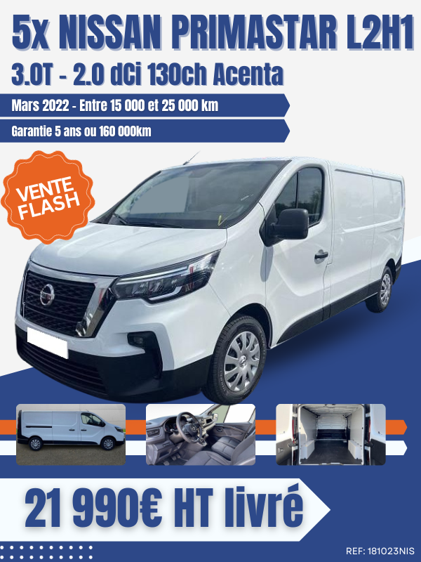 Vente Flash Nissan Primastar